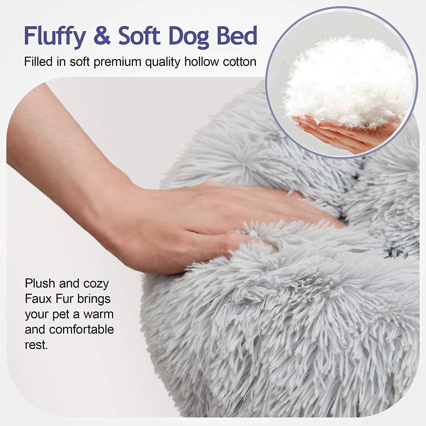 Warm Soft Donut Dog Bed