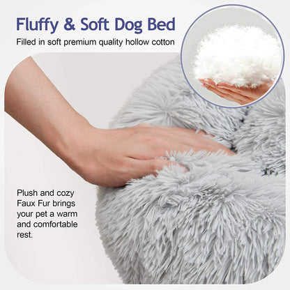 Warm Soft Donut Dog Bed