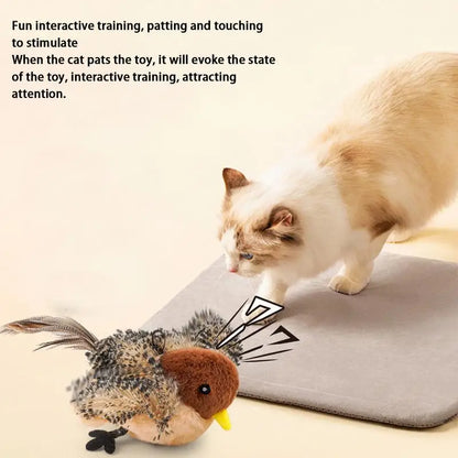 Flapping Bird Cat Toy With Electronic Sound