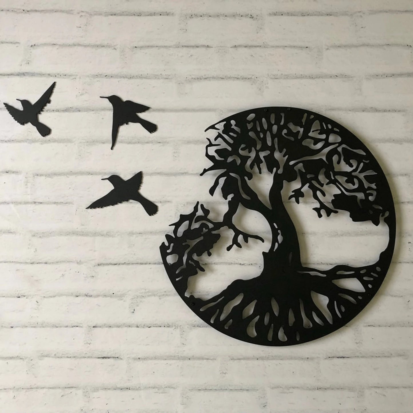 Tree Of Life And Birds Wood Wall Decor
