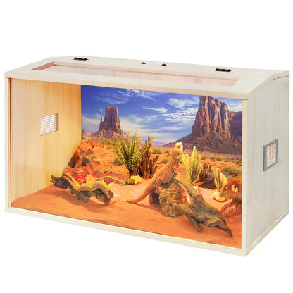 68 Gallons Bearded Dragon Tank with Roof Door