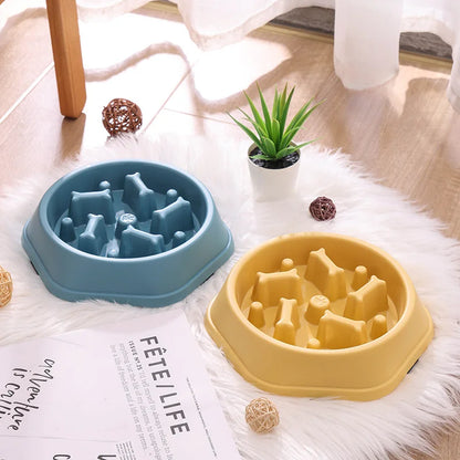 Anti-choking slow feeder pets bowls