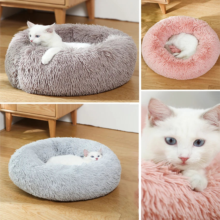 Warm Soft Donut Dog Bed