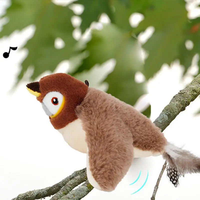 USB Rechargeable Flapping Kitten Toys interactive swinging bird