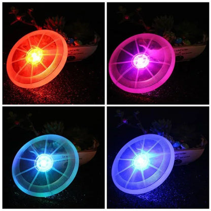 Pet supplies dog toy LED luminous flying disk dog training and chew toys