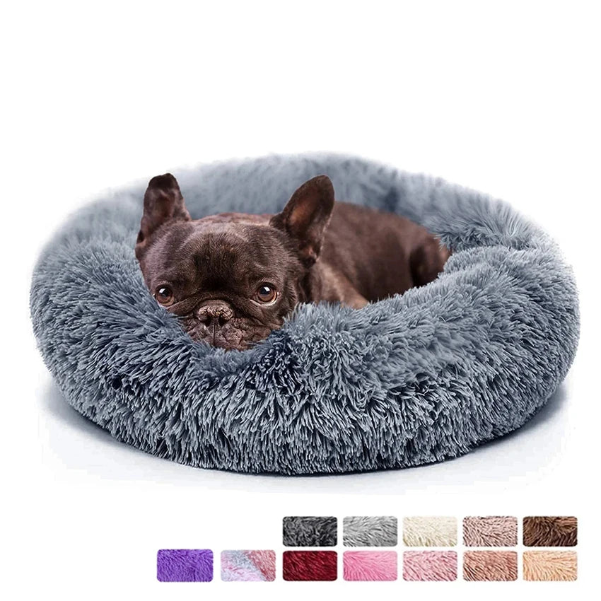 Warm Soft Donut Dog Bed