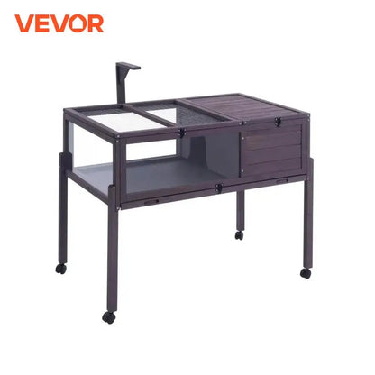 VEVOR Tortoise Indoor & Outdoor Rolling Home with Light Stand