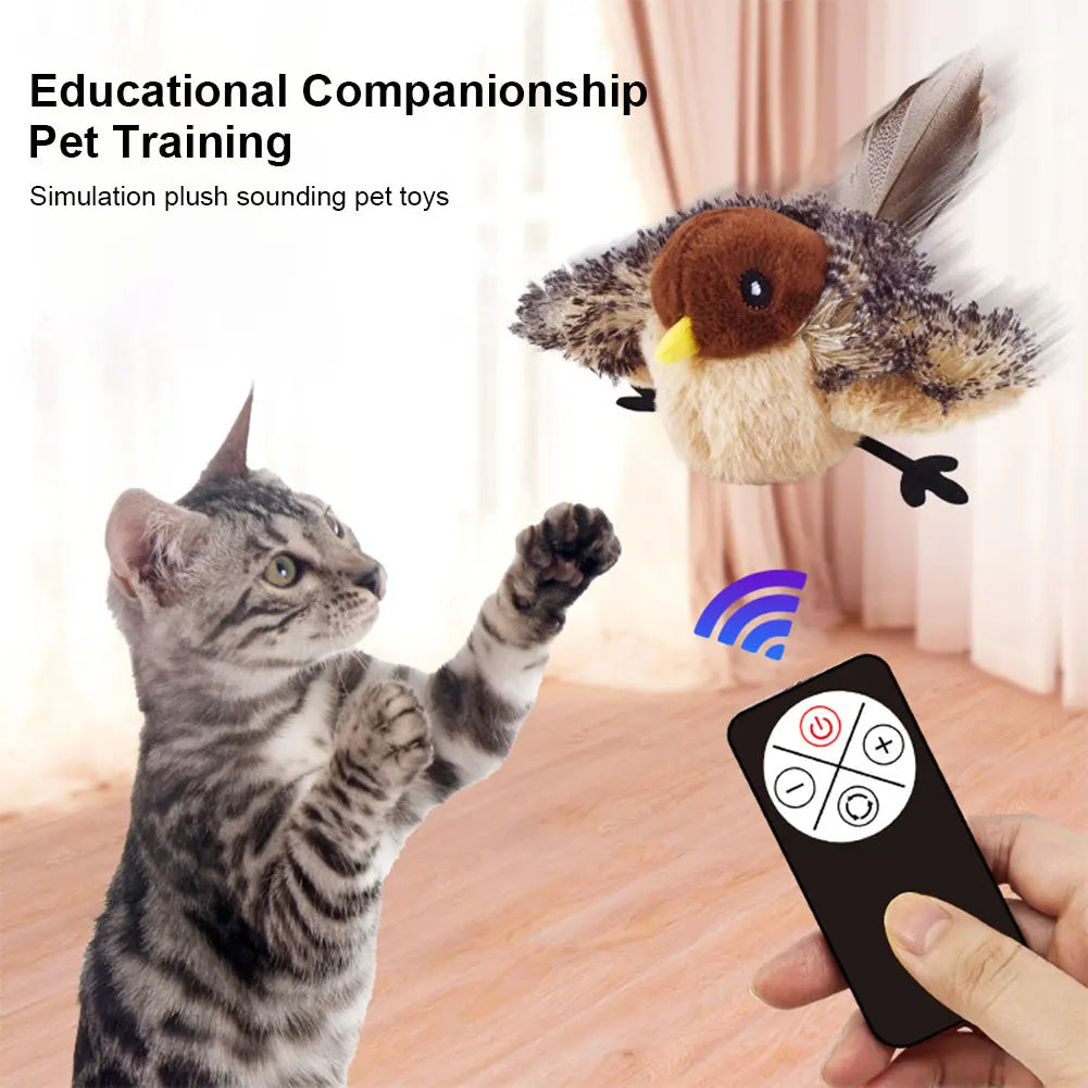 Interactive Cat Rechargeable Lifelike Bird Plush Toy