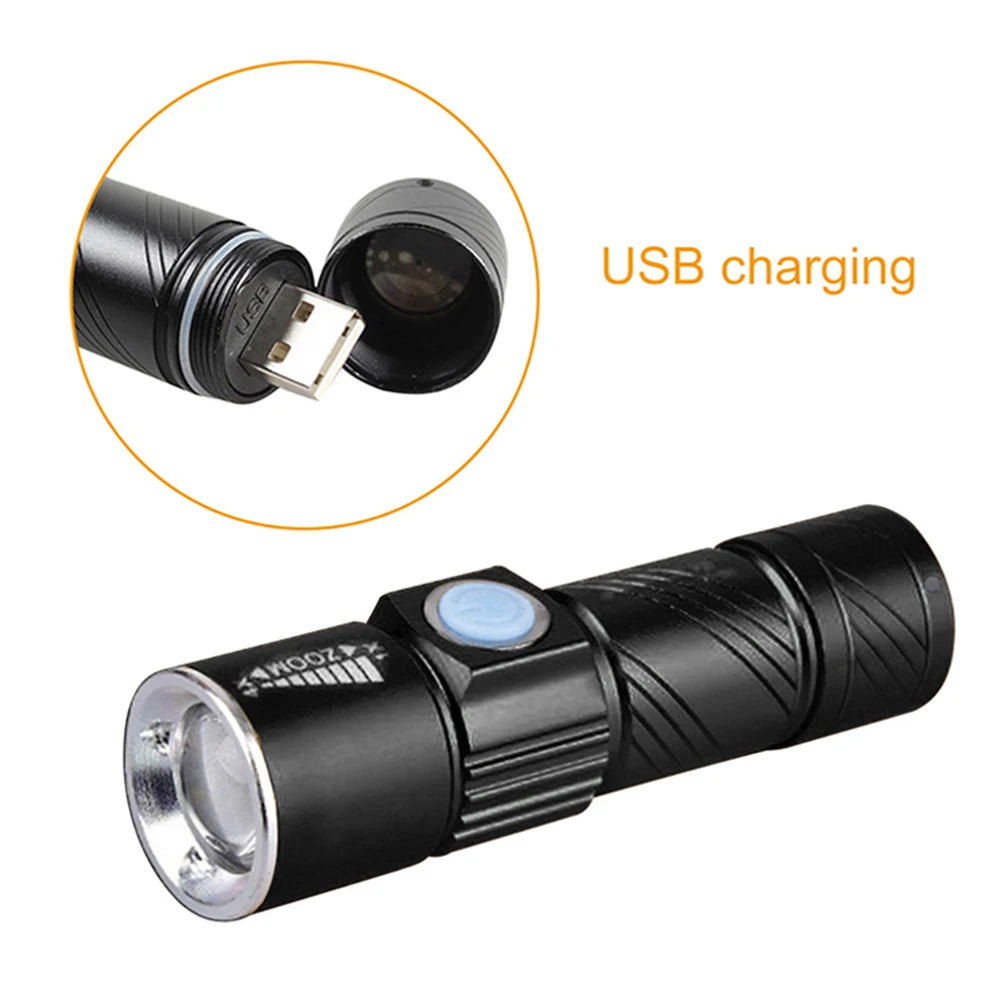 Mini UV Flashlight 365nm Fluorescent USB Charging Ultraviolet Blacklight 600mAh for Dog Cat Urine Pet Stains