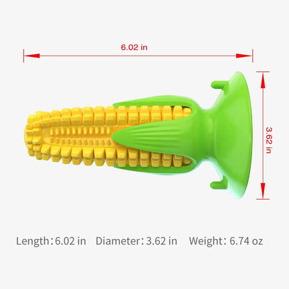 Interactive Yellow Corn Squeaky Toothbrush toy