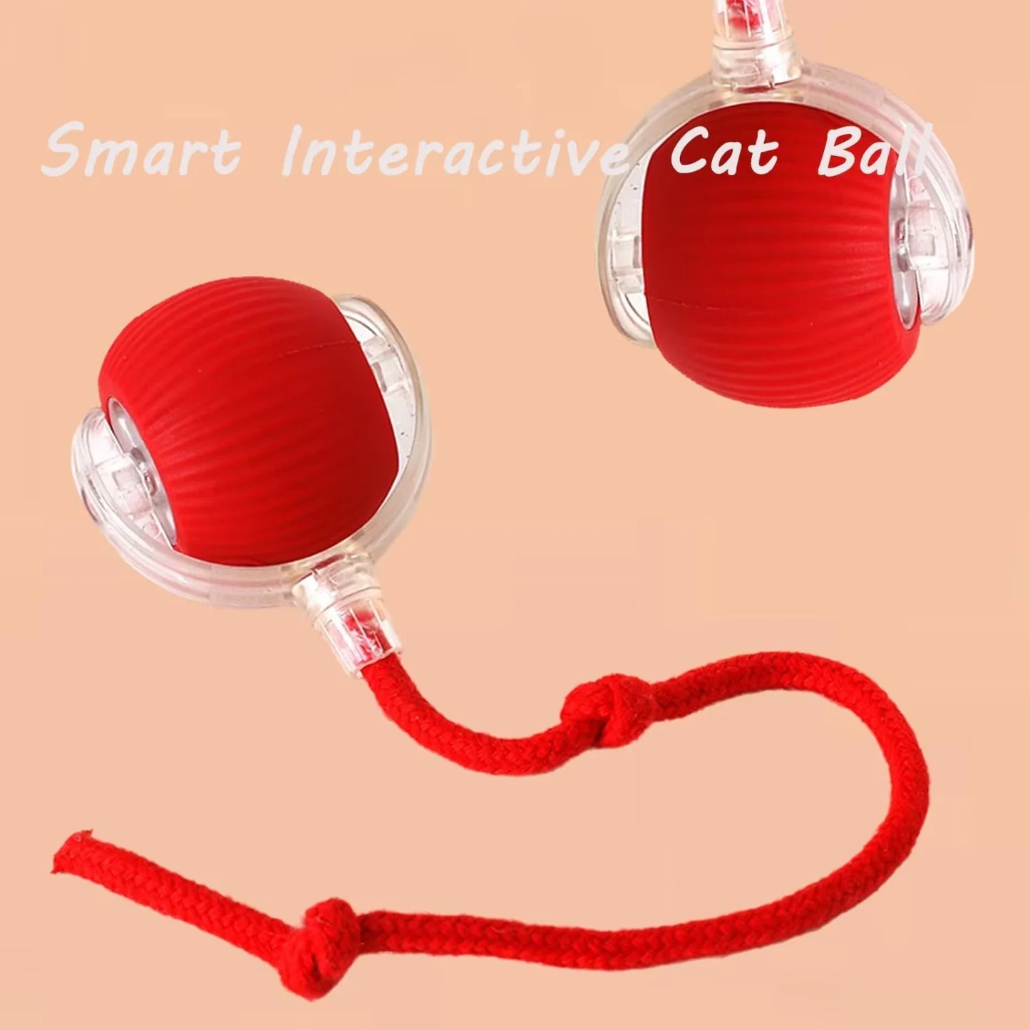 Smart Automatic Rolling Pet Ball with Long Tail