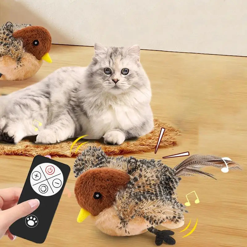 Flapping Bird Cat Toy With Electronic Sound