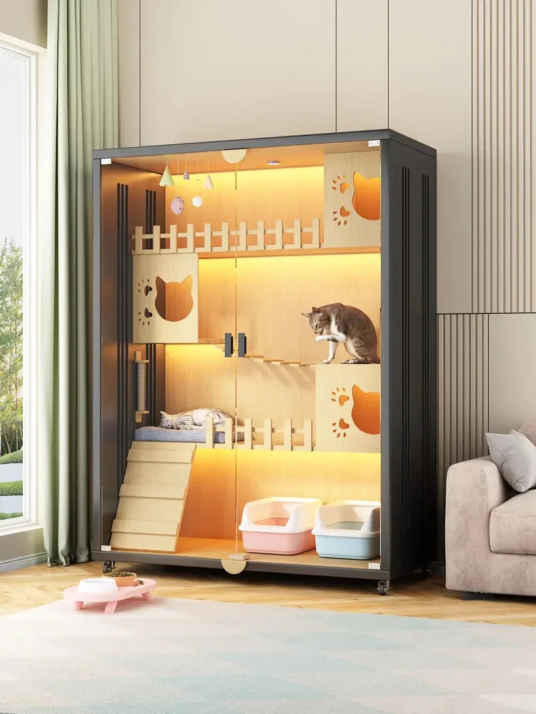 Large Free Space Luxury Cat Villa Cabinet