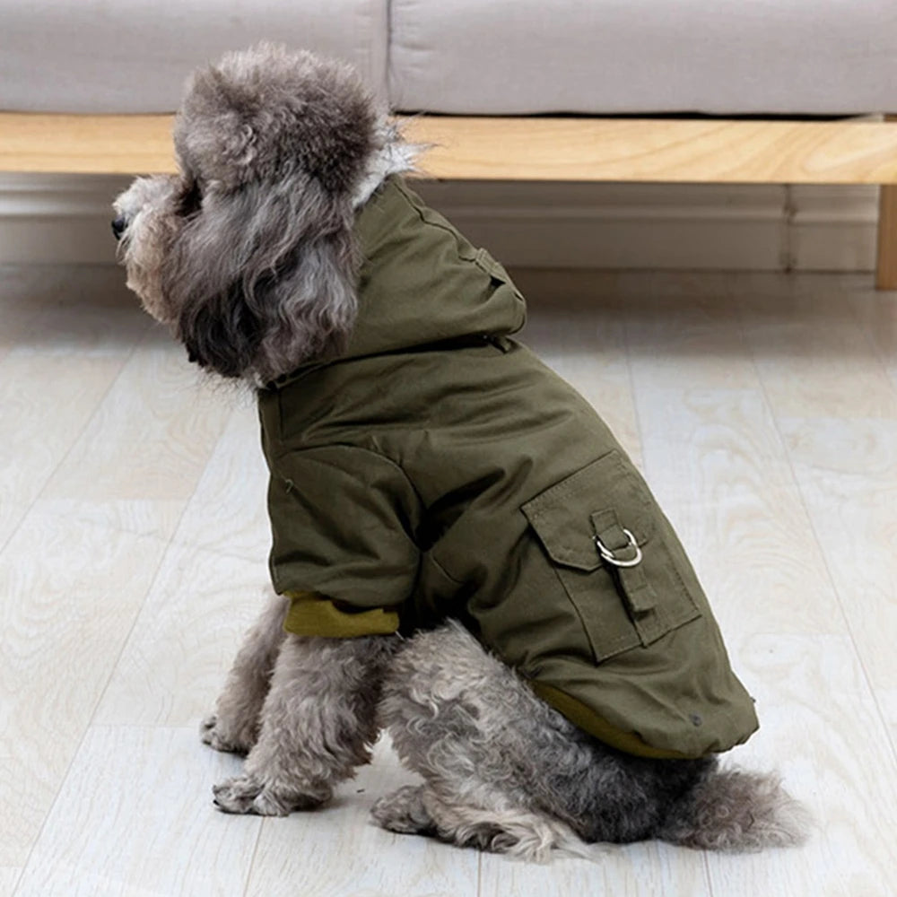 Winter Pet Dog Jacket With Harness