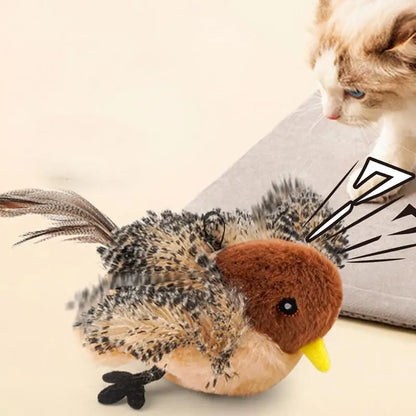 Flapping Bird Cat Toy With Electronic Sound