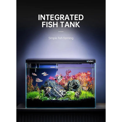 Fish Tank self Cleaning, Low Iron Rimless Glass Aquarium Starter Kits