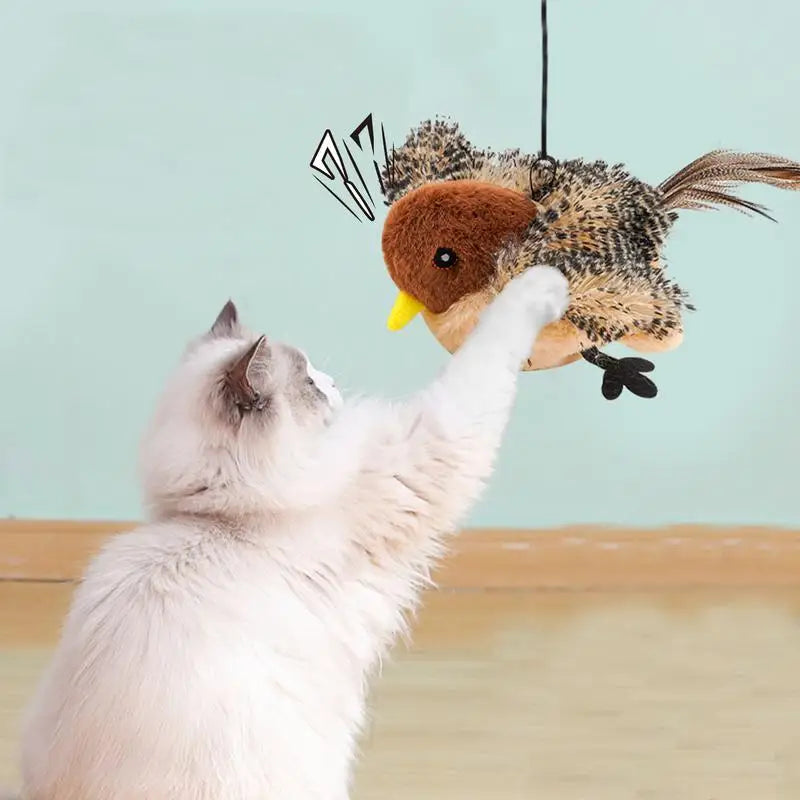 Flapping Bird Cat Toy With Electronic Sound