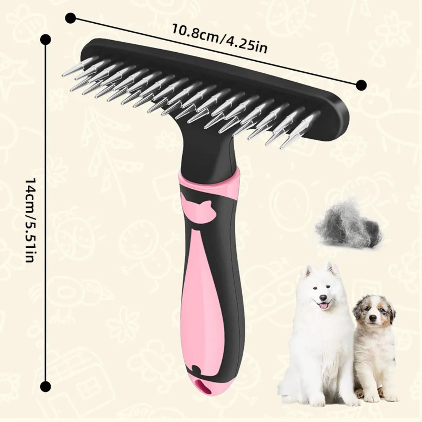 Pet De-shedding Undercoat Brush