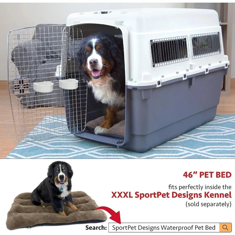 SportPet Designs Rolling Plastic Kennels- XXX-Large