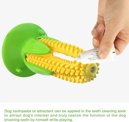 Interactive Yellow Corn Squeaky Toothbrush toy