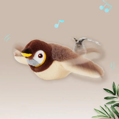 USB Rechargeable Flapping Kitten Toys interactive swinging bird