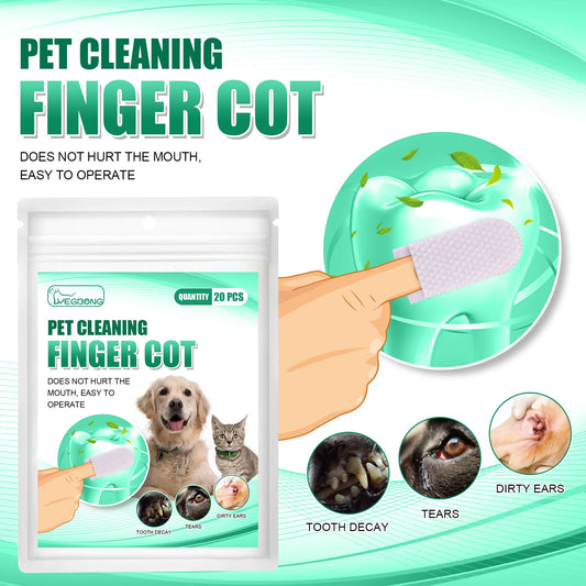 20Pcs/Bag Pet Finger Cover Toothbrush