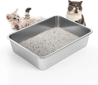 Stainless Steel Large Cat Litter Box