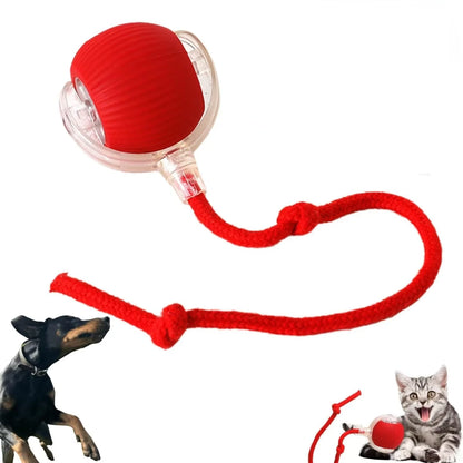 Smart Automatic Rolling Pet Ball with Long Tail