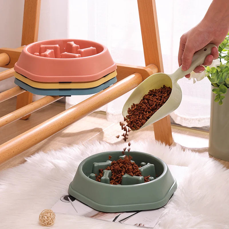 Anti-choking slow feeder pets bowls