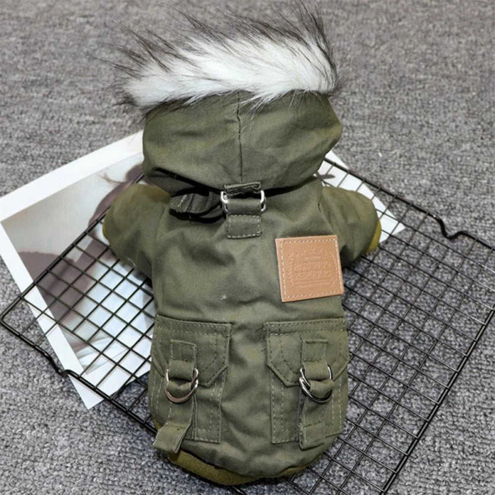 Winter Pet Dog Jacket With Harness