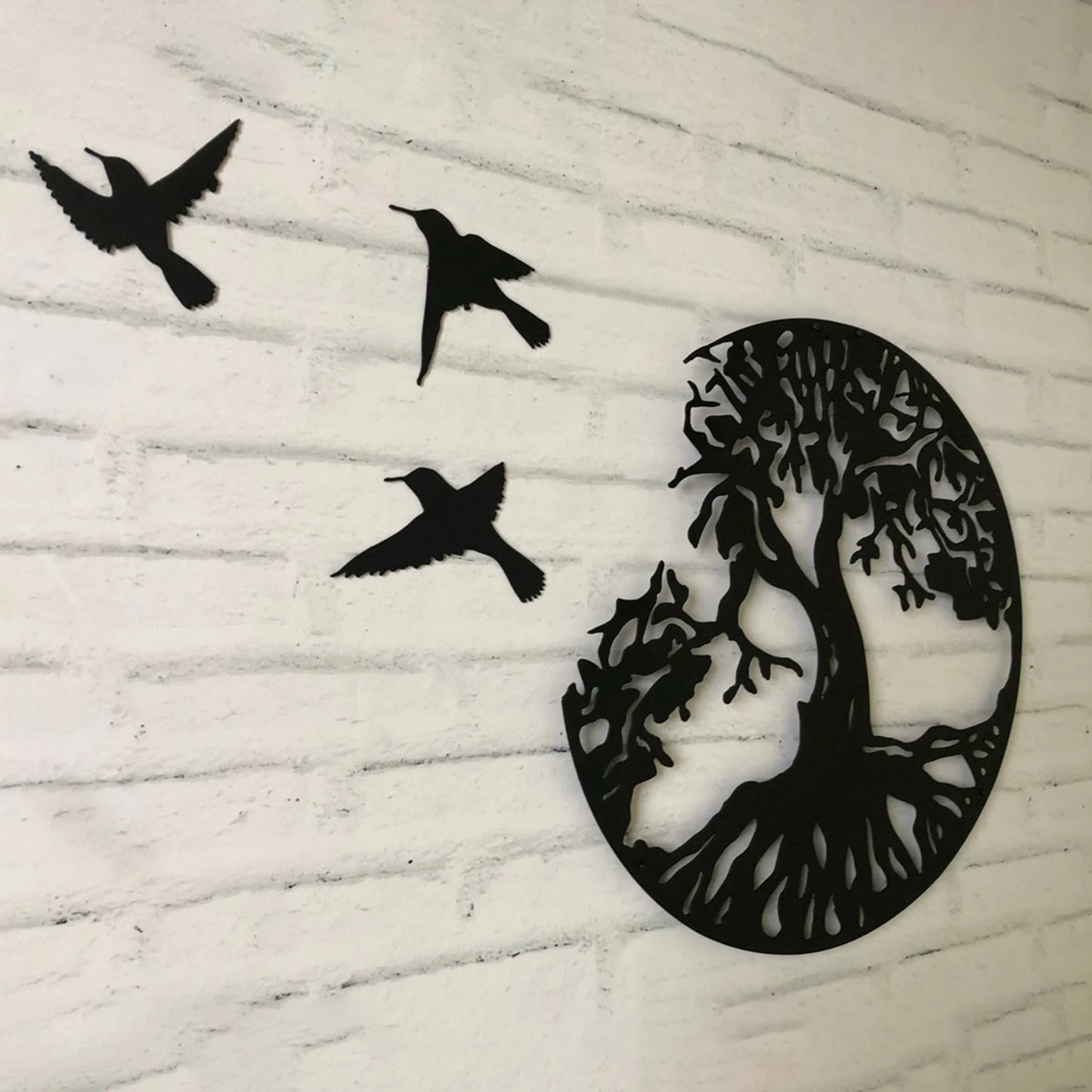 Tree Of Life And Birds Wood Wall Decor