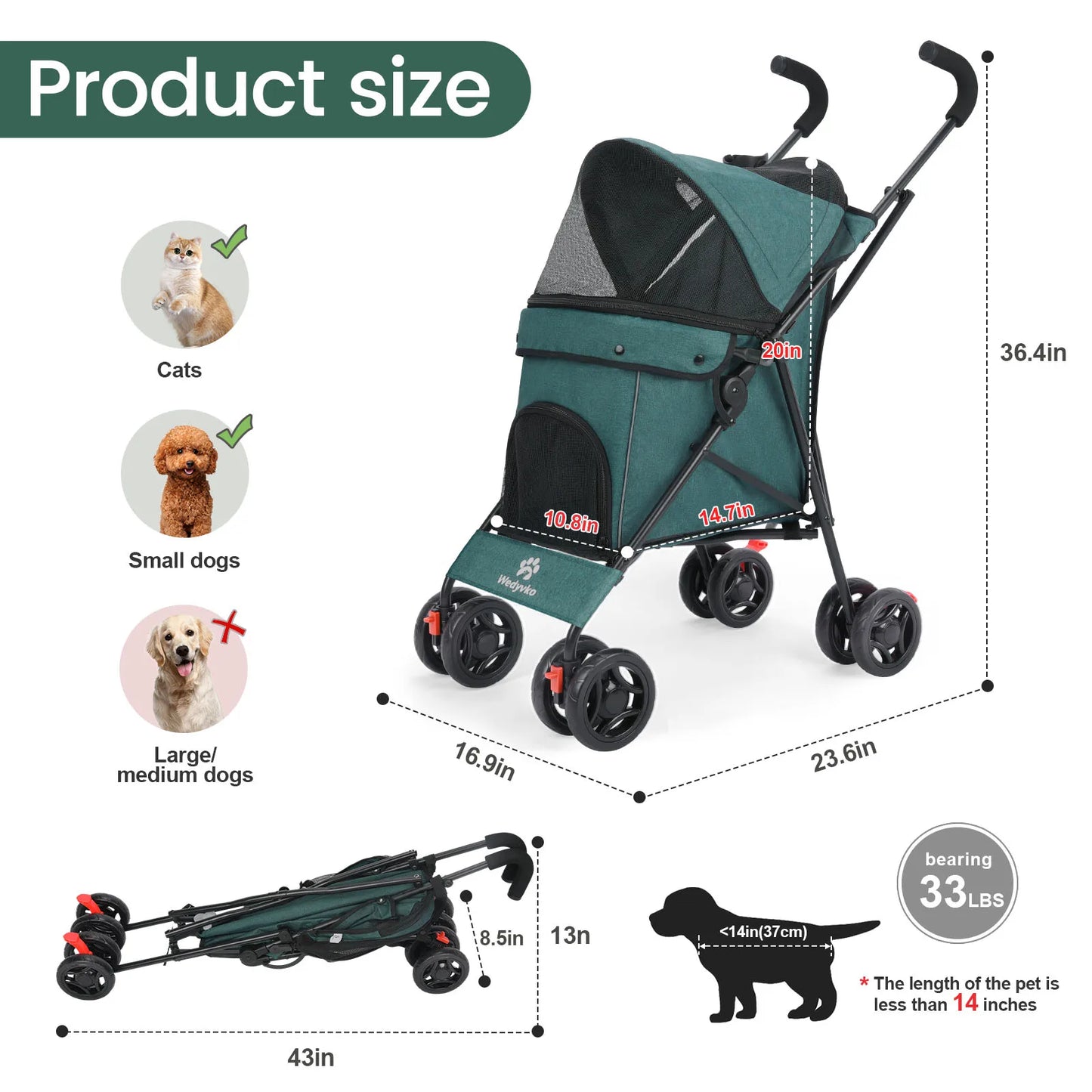 Outdoor Puppy Stroller