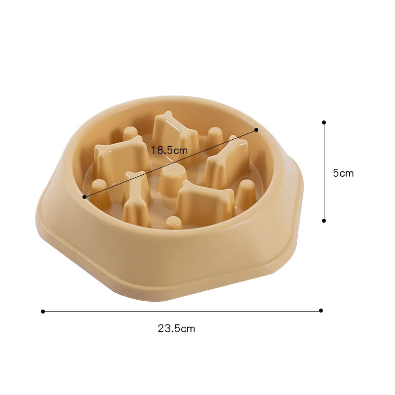 Anti-choking slow feeder pets bowls