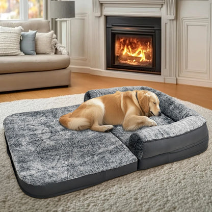 Foldable Human Dog Bed for Adult 2 in 1 Calming Bed