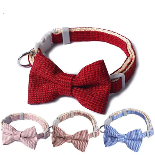 Plaid Bowtie Collar for dogs/cats