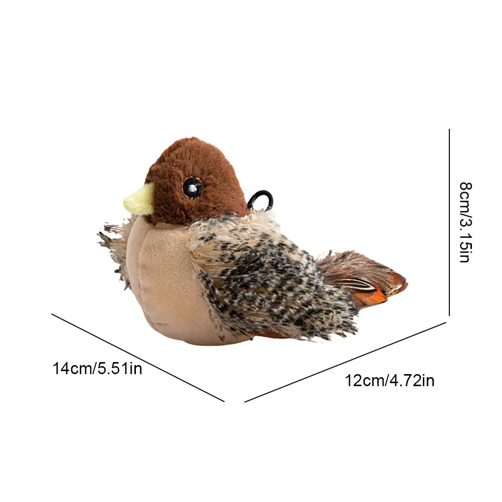 Interactive Electric Squeaky Cat Toys with flying Birds